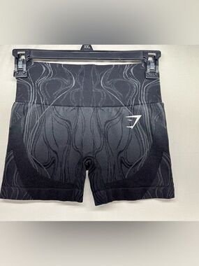 Gymshark Mercury Seamless Shorts Black XS 3" Inseam Marbled